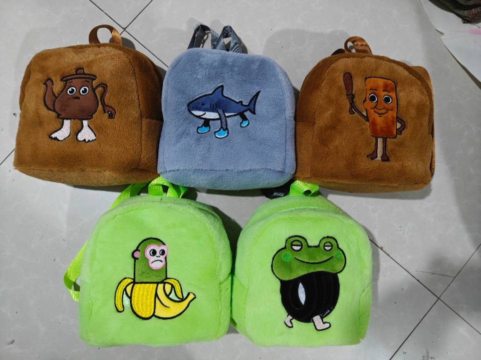 Shan Hai Jing series plush toys, backpacks, wooden puppet dolls, shoes, shark figurines, single-shoulder crossbody, hand-carry details Picture