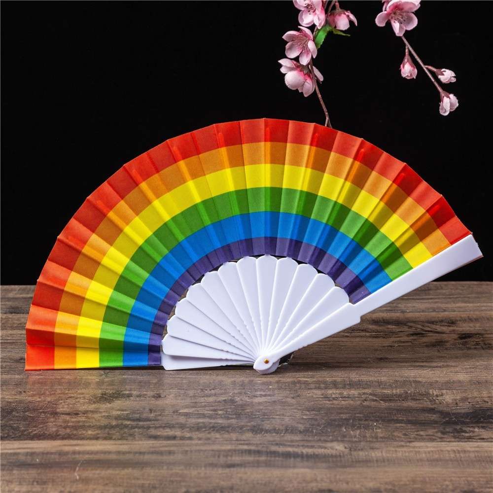 宣紙扇子手工折扇夏日涼爽傳統工藝塑料扇子便攜休閑扇子多款可選