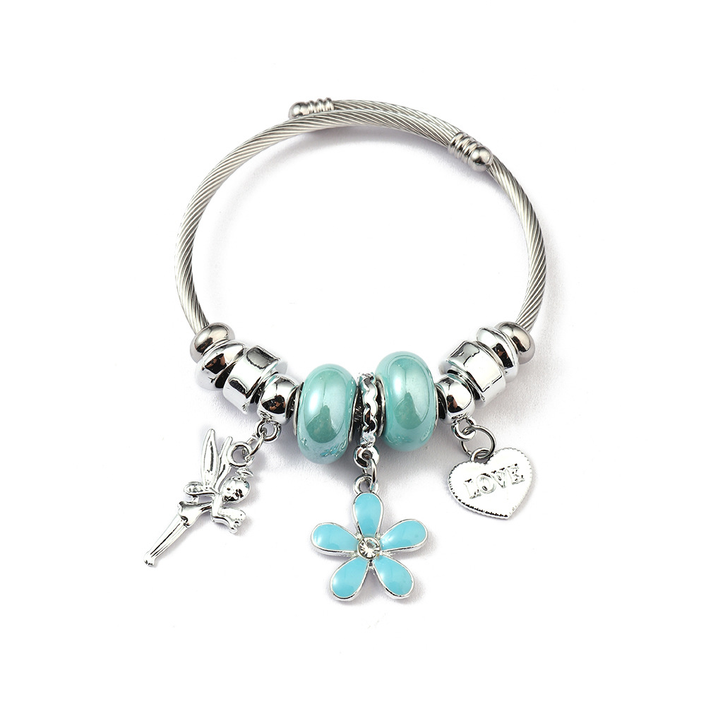 Cross-border exclusive adjustable stainless steel bracelet for pan home style detail image 5