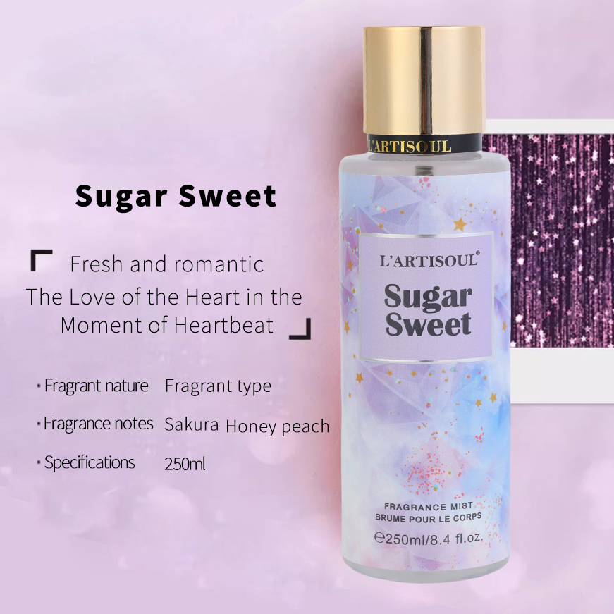 L'ARTISOUL Large Capacity 250ML Scented Women's Long-lasting Body Spray Perfume, Factory Direct Sale Specification image