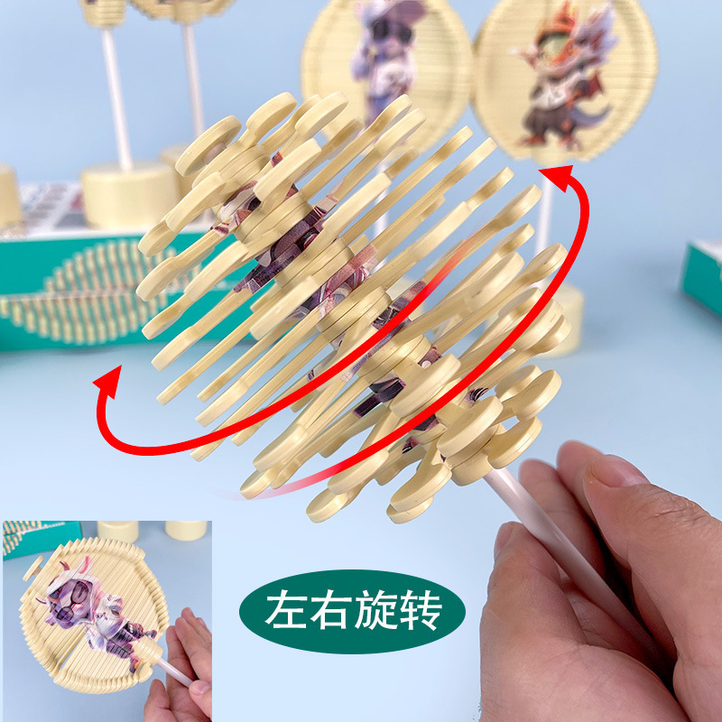 跨境十二生肖旋转脸谱解压棒棒糖儿童玩具益智叠叠乐创意抖音爆款 产品图