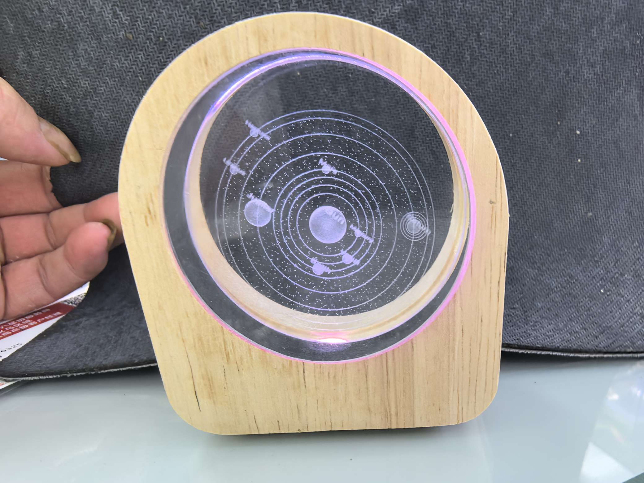 水晶工艺品水晶七彩灯创意礼品水晶摆件收藏品详情图4