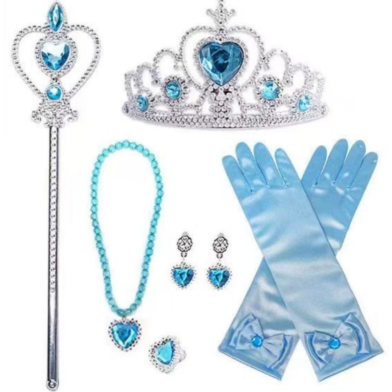 现货儿童皇冠头饰公主魔法棒艾莎公主仙女棒手套项链儿童饰品