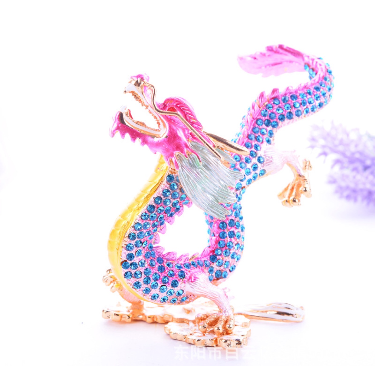 Alloy metal handicrafts, animal handicrafts factory direct sales, handicrafts, ornaments, jewelry boxes, enamel inlaid metal handicrafts, handicrafts Specification image