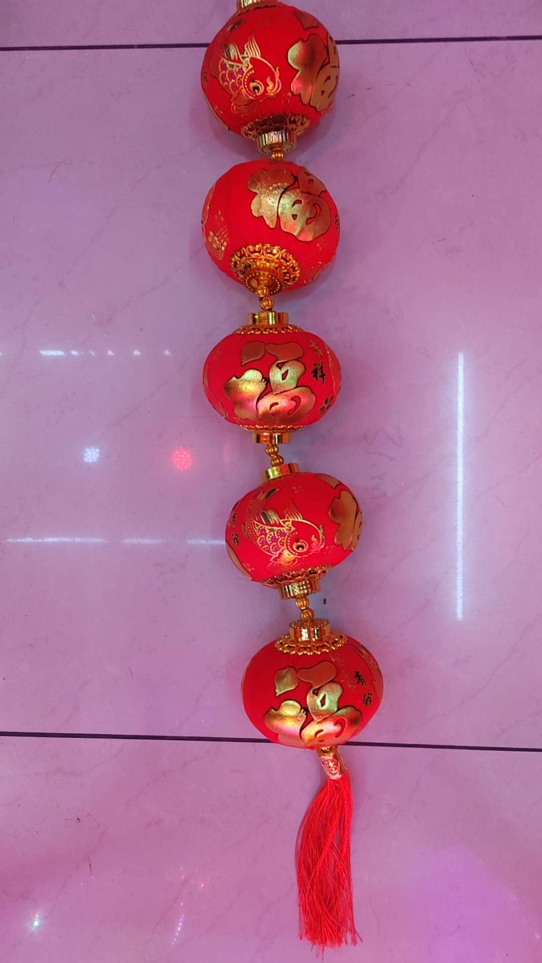 小灯笼，高中档塑料灯笼，直笼灯，招财灯，中国红龙旺来绣球大小水果灯笼详情6