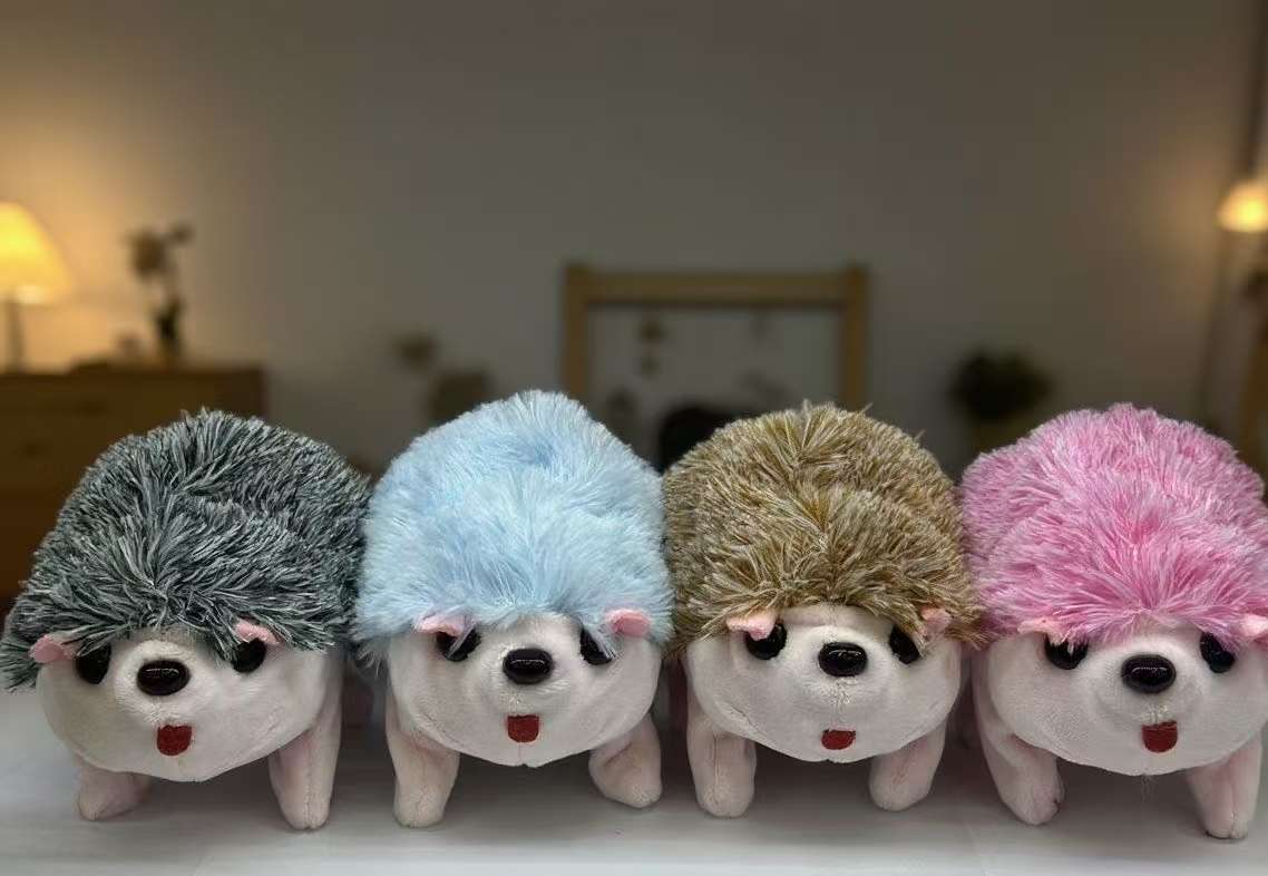 电动毛绒儿童新款电动刺猬玩具走路带叫声地摊热卖厂家直销