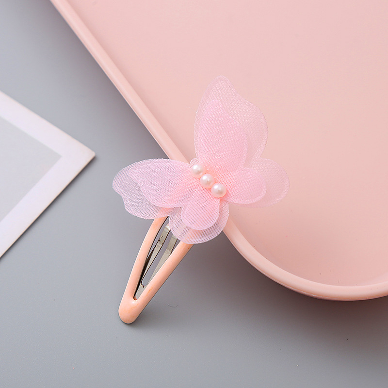 Fairy-like girl's transparent bow BB clip, cute princess charm, side clip children's hair clip, headwear and small accessories Specification image