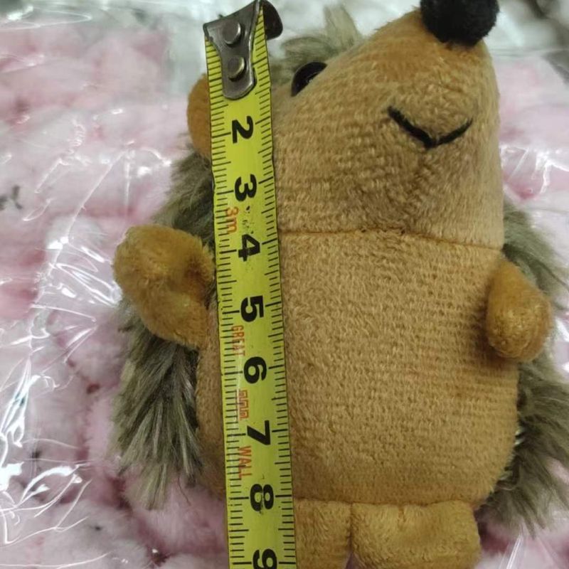 9公分剌猬带钥匙圈婚庆挂件毛绒玩具