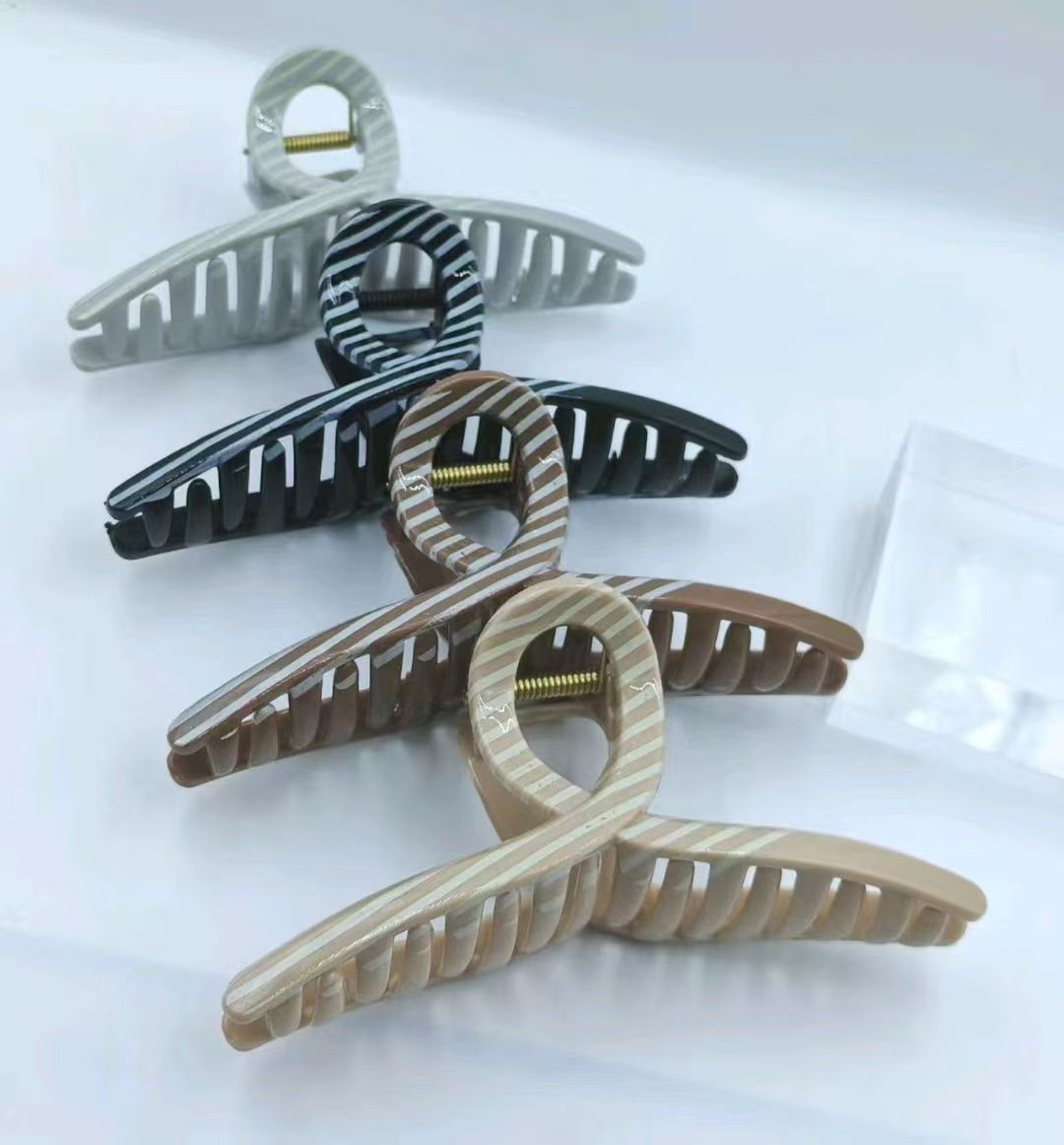 水钻蝴蝶结发夹抓夹滴油发夹时尚发饰简约百搭发饰品女款