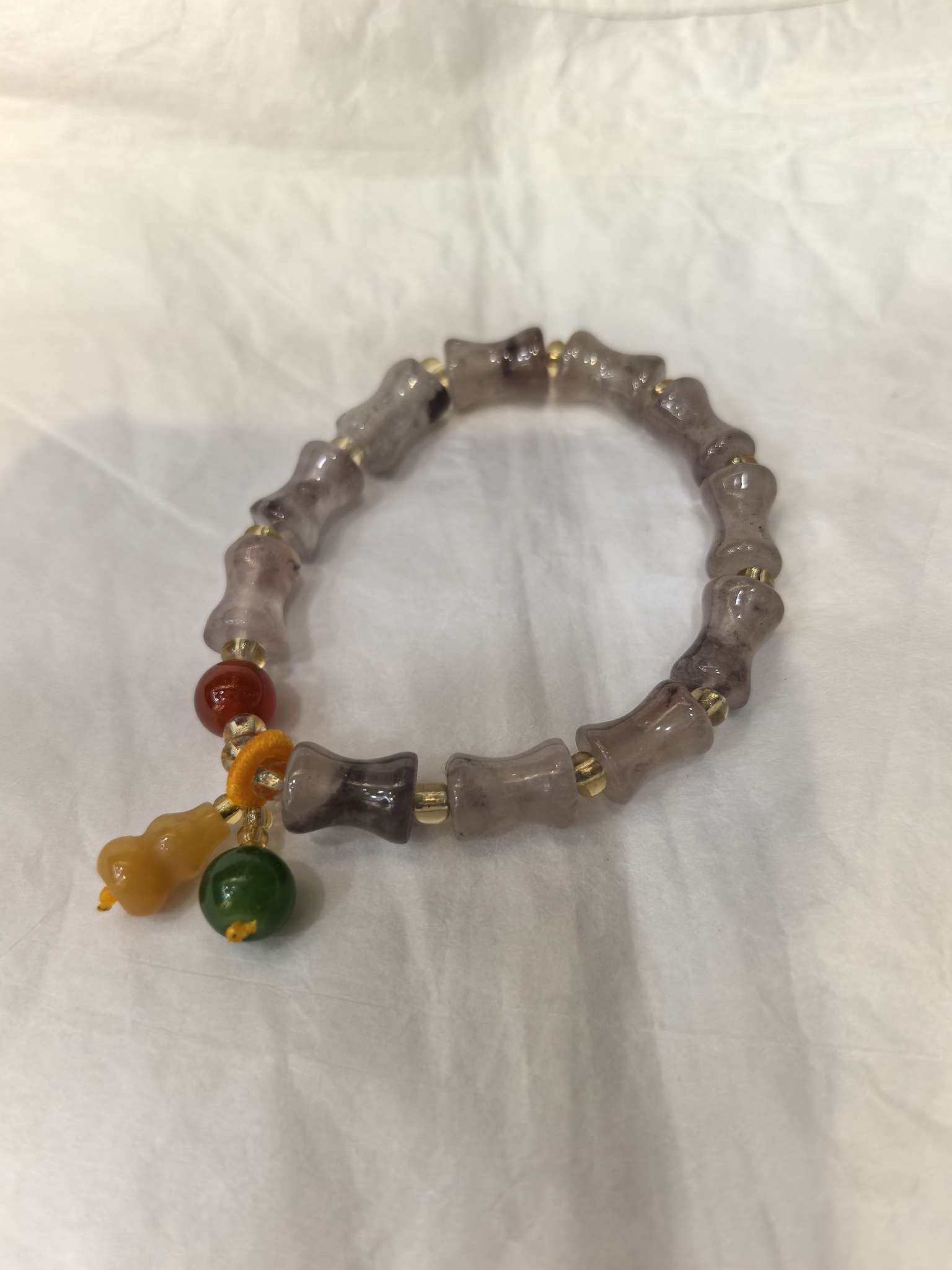 Popular jewelry wholesale: Golden thread jade bamboo joint bracelets detail image 2