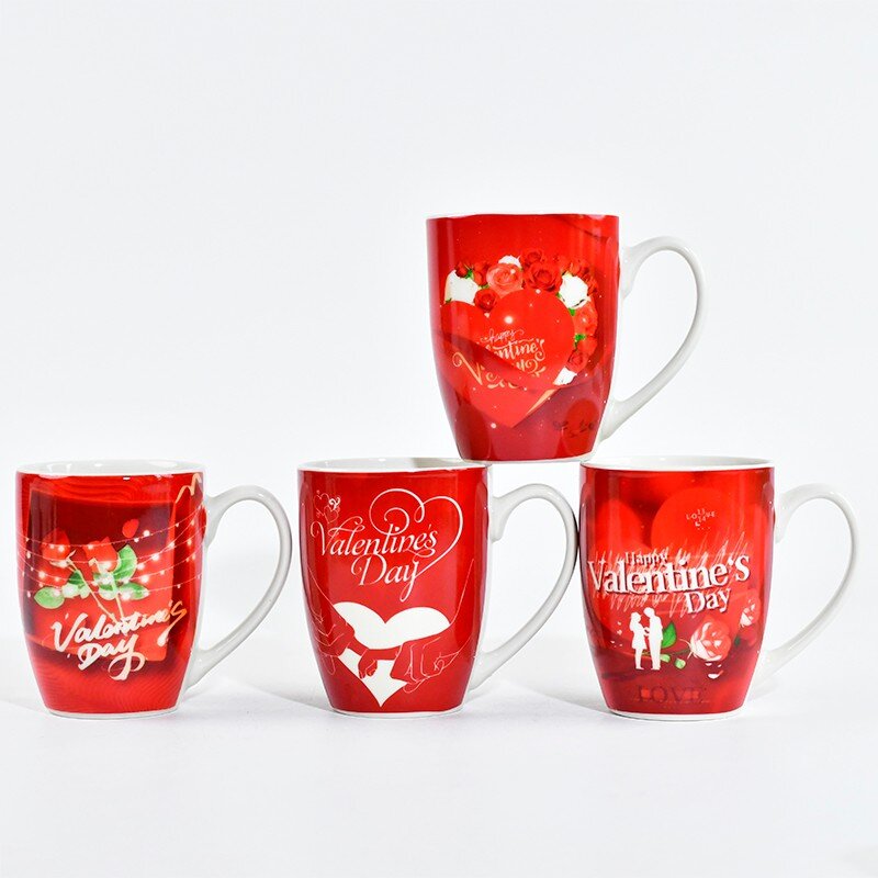 Love Valentine's Day ceramic cup, Valentine's water-saving cup, mug, ceramic cup, festival cup details Picture