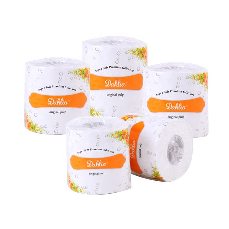 Wholesale from the manufacturer of small rolls of toilet paper for commercial restrooms, pure wood pulp toilet paper for hotel rooms, 3-layer skin-friendly and soft