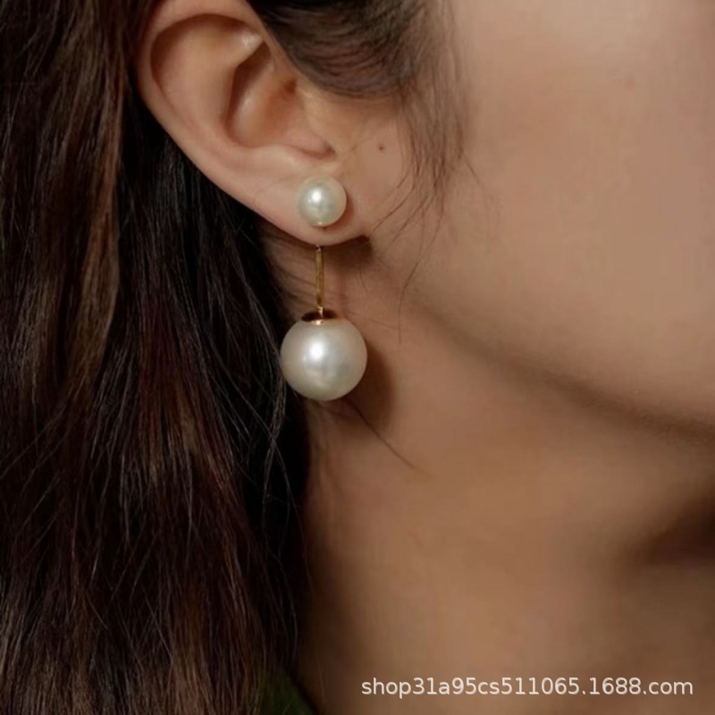 超级夸张耳环耳坠复古气质大珍珠夸张小众设计感轻奢高级感耳饰女细节图
