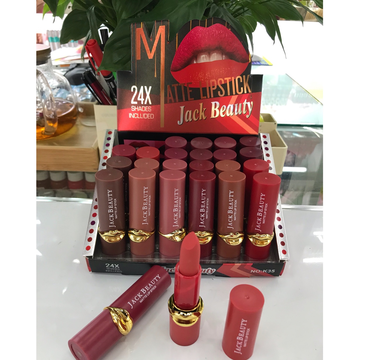 NO：K35 12色滋润保湿修复哑光口红（可订制）