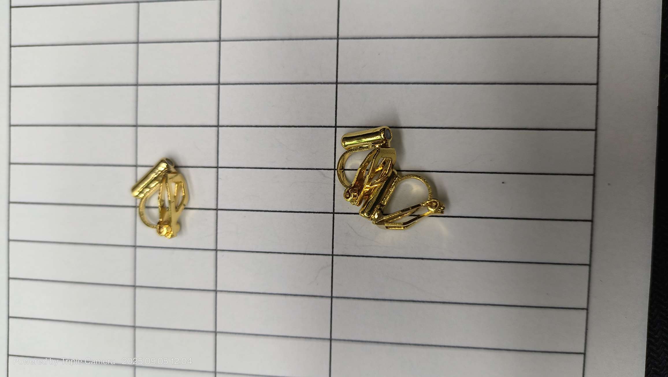 三角耳夹（无需打耳洞）焊插针套转换器金色