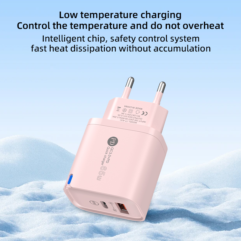 SUOGE charging head charger, digital charger, fast charging, multi-functional portable charger, compatible with Apple and Android mobile phones, tablet charger accessories, 65W Application Scenario