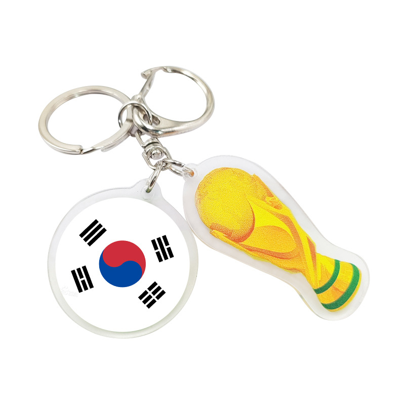 Chuangdong Flag 2026 World Cup Commemorative acrylic round keychain Mexican Flag World Cup Trophy Pendant pic 13