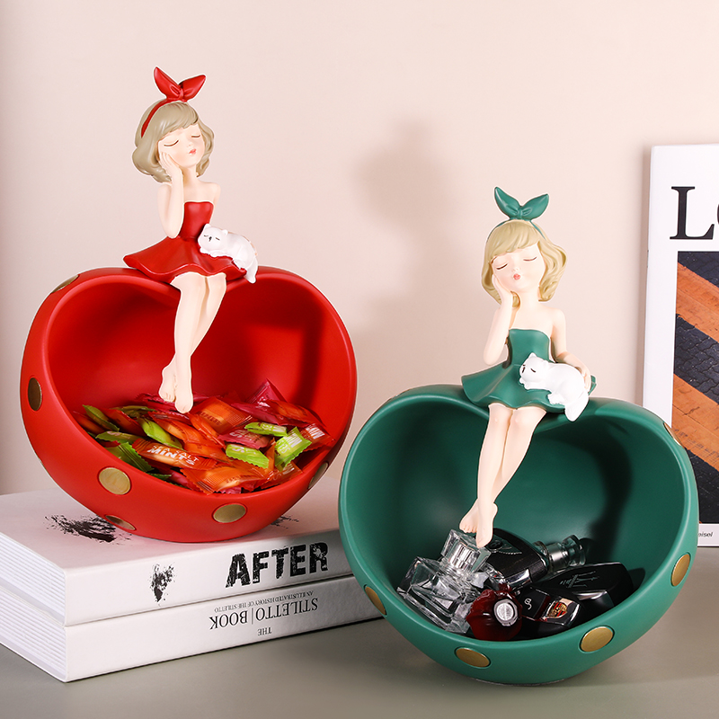 奶油风装饰品摆件美容院室内展柜客厅入户玄关收纳轻奢高档大气