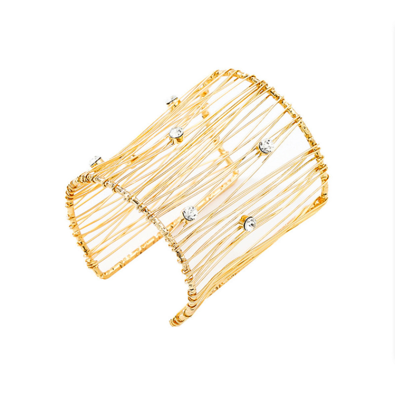 名皓饰品欧美风金色银色手镯时尚饰品女款