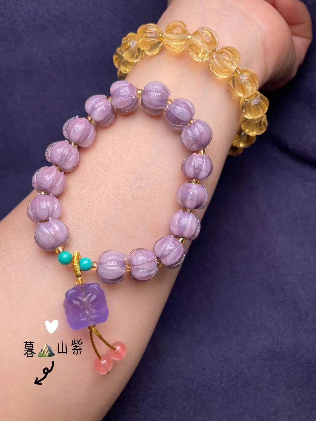 Wholesale of lily of the Valley Orchid bracelet, Mu Shan Purple Rouge Snow Bracelet manufacturer Specification image