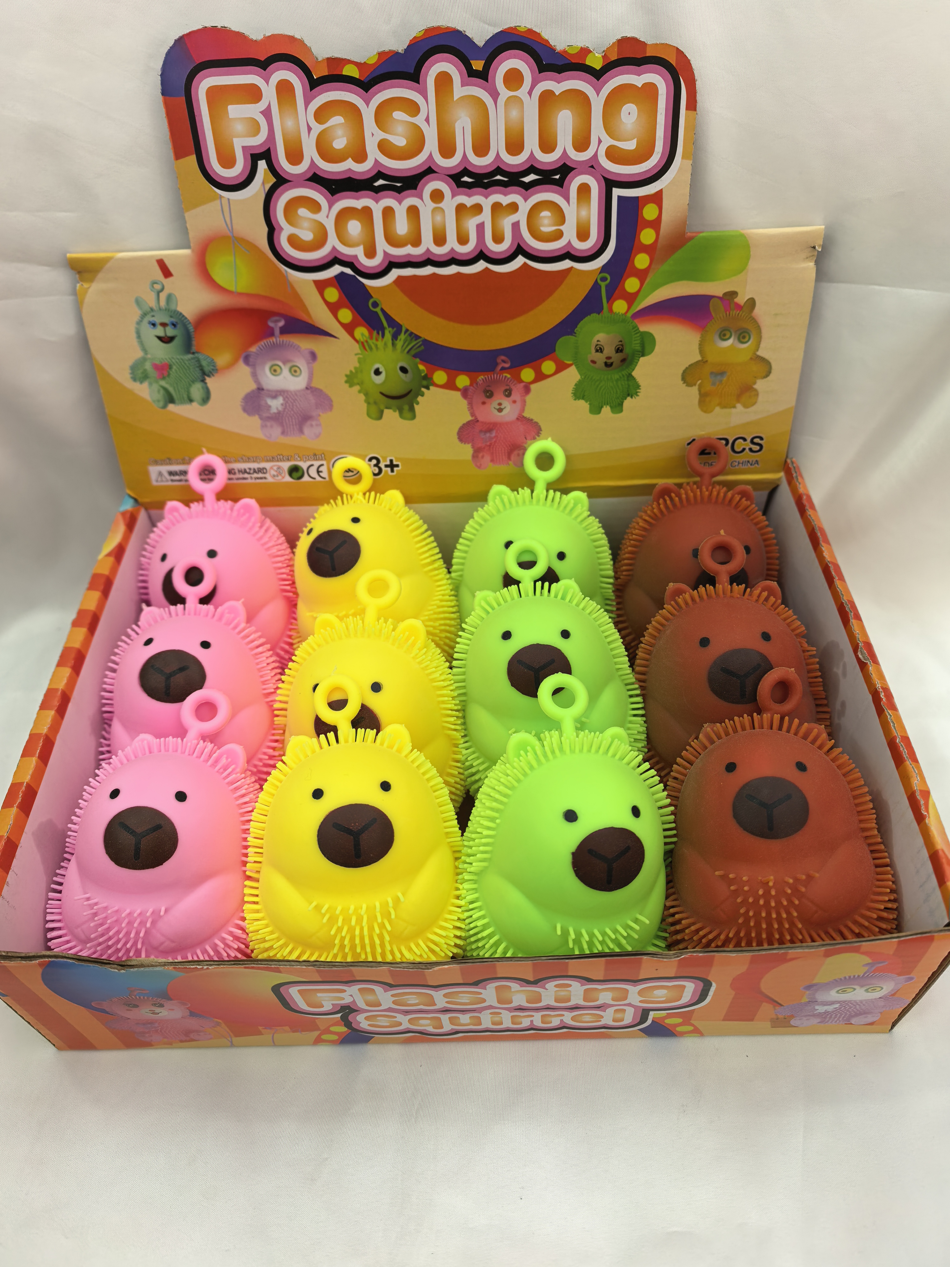 儿童章鱼捏捏乐宝宝花洒玩水男孩女孩解压戏水洗澡毛毛球卡皮巴拉