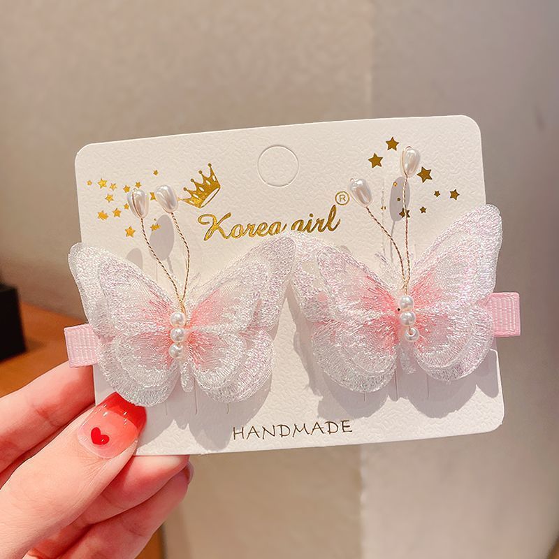 Children's embroidered butterfly hair clips, cute ancient-style Hanfu headwear, hair clips, princess bangs, side clips, ancient-style bestsellers, children's summer cuties Application Scenario