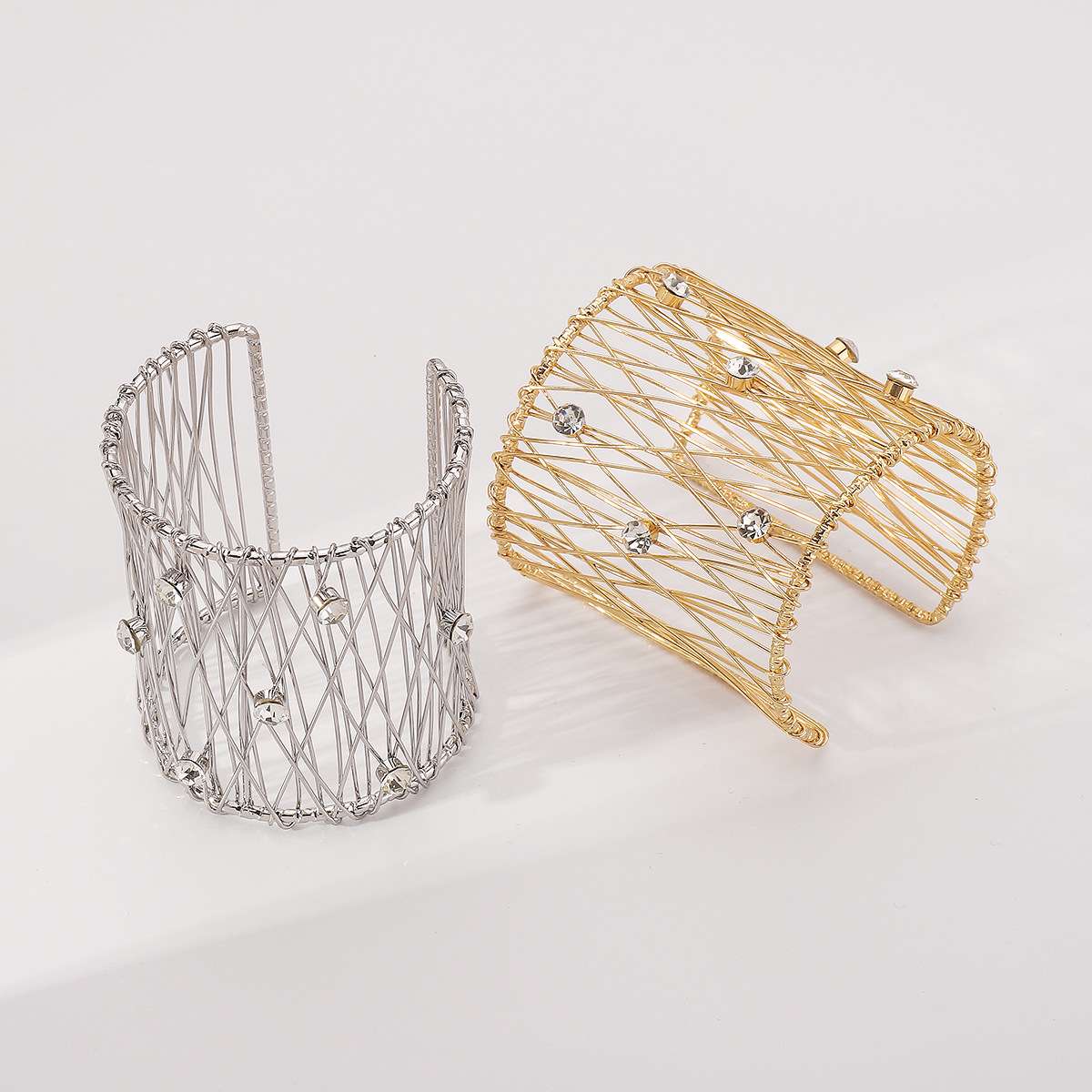 名皓饰品欧美风金色银色手镯时尚饰品女款产品图