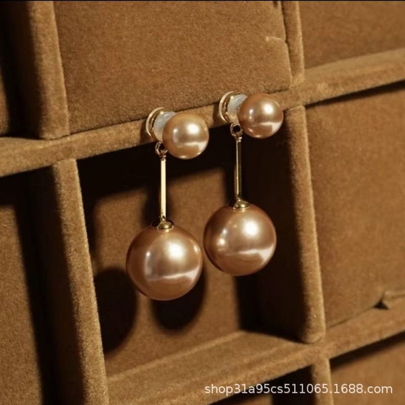 超级夸张耳环耳坠复古气质大珍珠夸张小众设计感轻奢高级感耳饰女