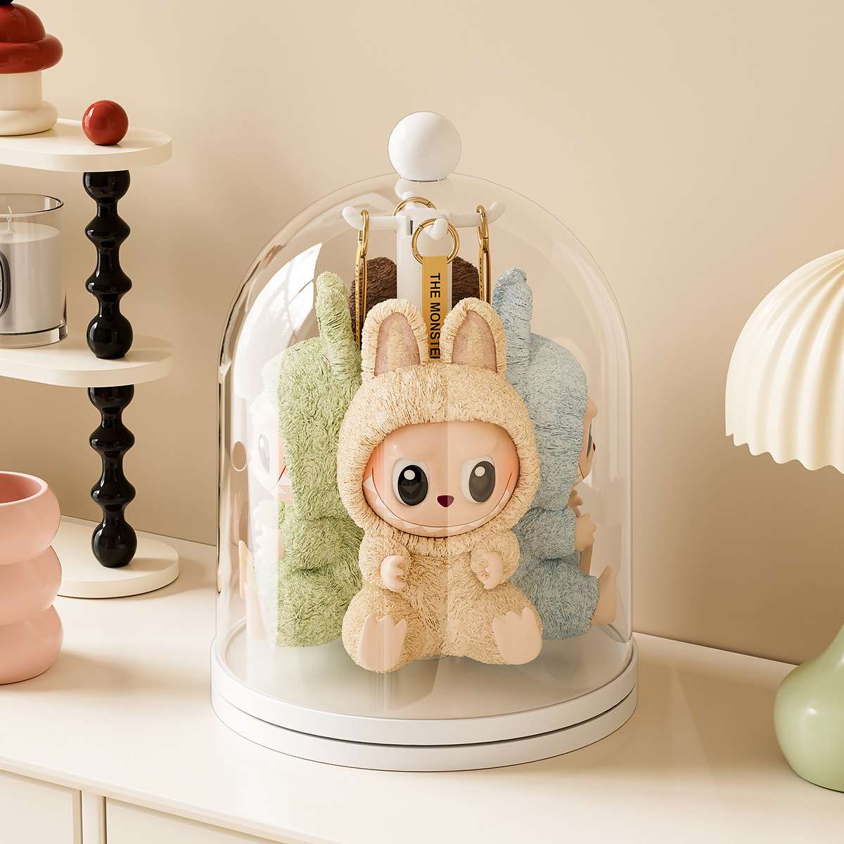 J192-JLG2503701 Pendant Display Box, Rotating Transparent Figurine Blind Box, Plush toy doll Storage box detail image 4