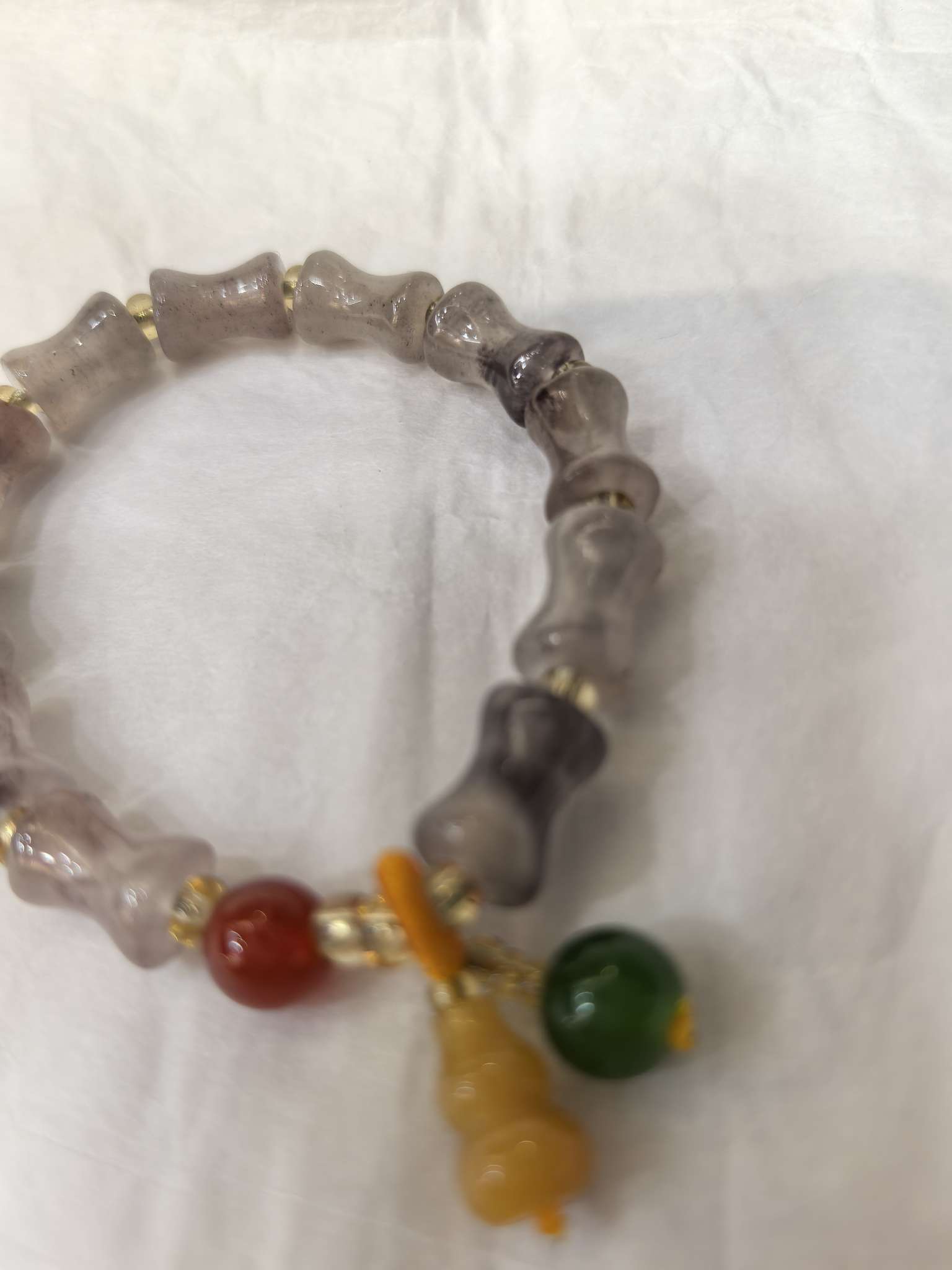 Popular jewelry wholesale: Golden thread jade bamboo joint bracelets detail image 5