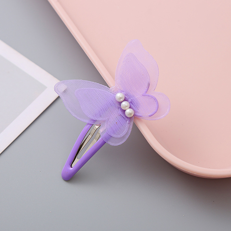Fairy-like girl's transparent bow BB clip, cute princess charm, side clip children's hair clip, headwear and small accessories detail image 3