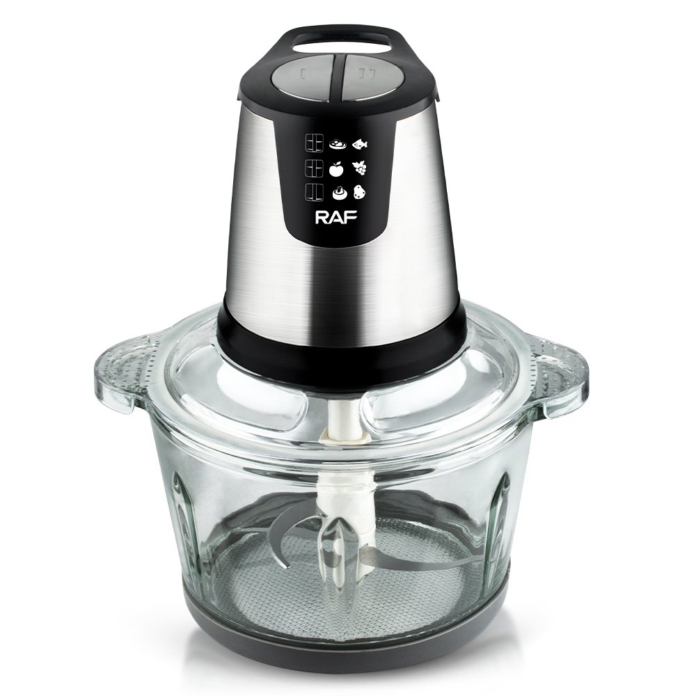 RAF European standard cross-border meat grinder, household multi-functional food processor, small meat minder, blender, food grinder, 2L glass Specification drawing