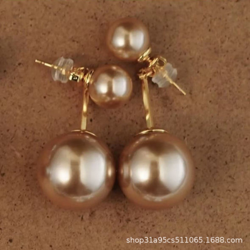 超级夸张耳环耳坠复古气质大珍珠夸张小众设计感轻奢高级感耳饰女产品图