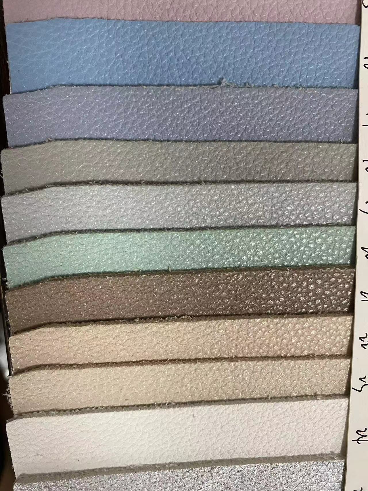 现货301色 皮革40S镜面革PVC人造革面料 厂家直销