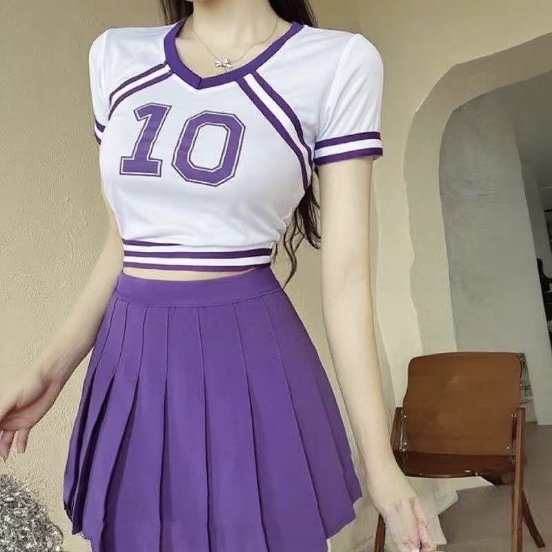 2026足球杯啦啦队服  学院风半身裙学生百褶短裙高腰裙纯色制服裙 黑短百褶裙半身裙女装