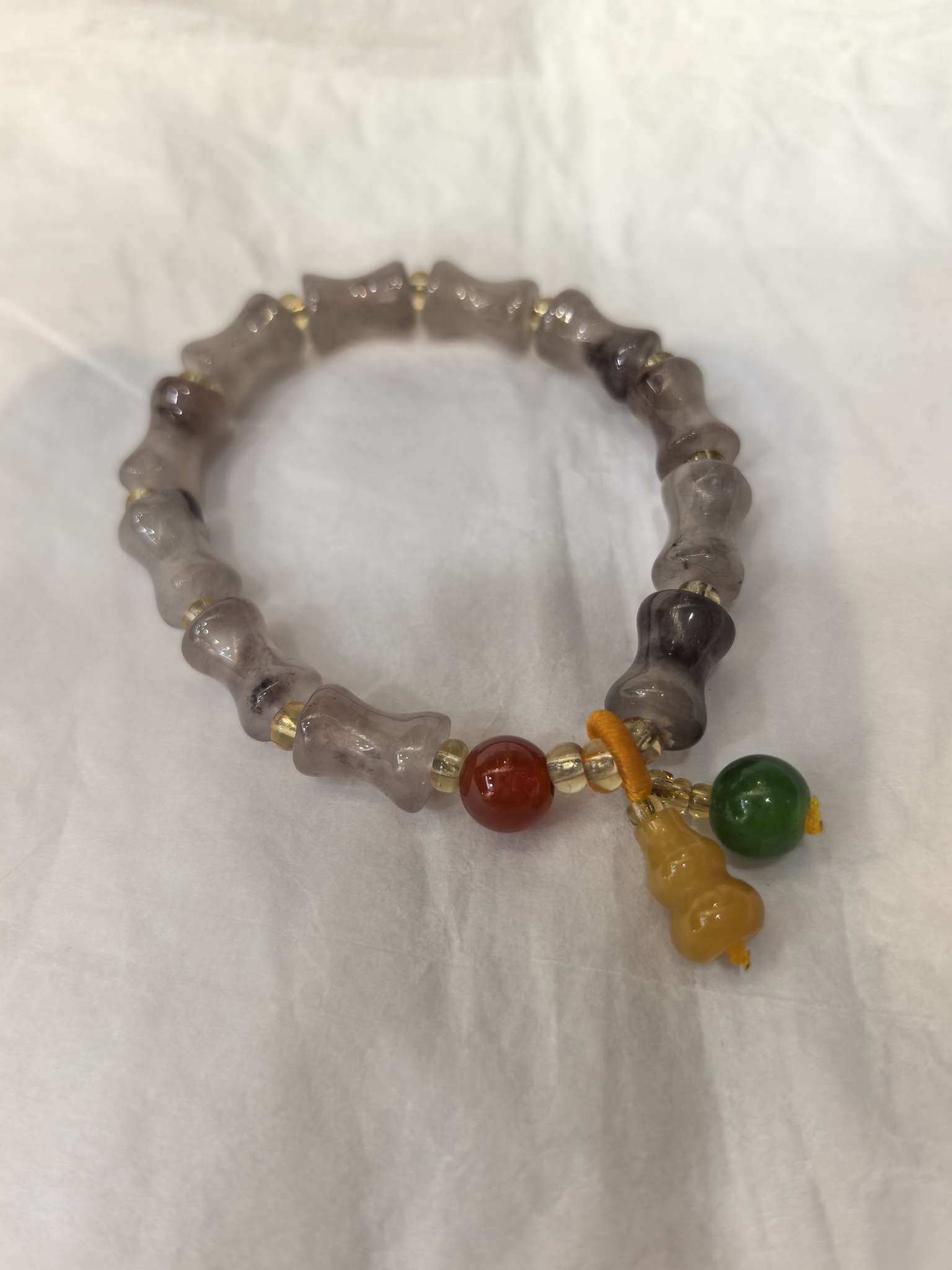 Popular jewelry wholesale: Golden thread jade bamboo joint bracelets detail image 3