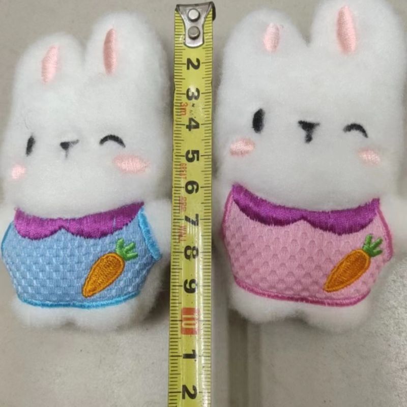 9公分棉衣刺绣兔婚庆挂件毛绒玩具