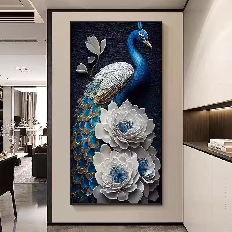 晶瓷画晶瓷晶钻装饰画相框客厅卧室餐厅厨房摆件轻奢抽象壁画相框