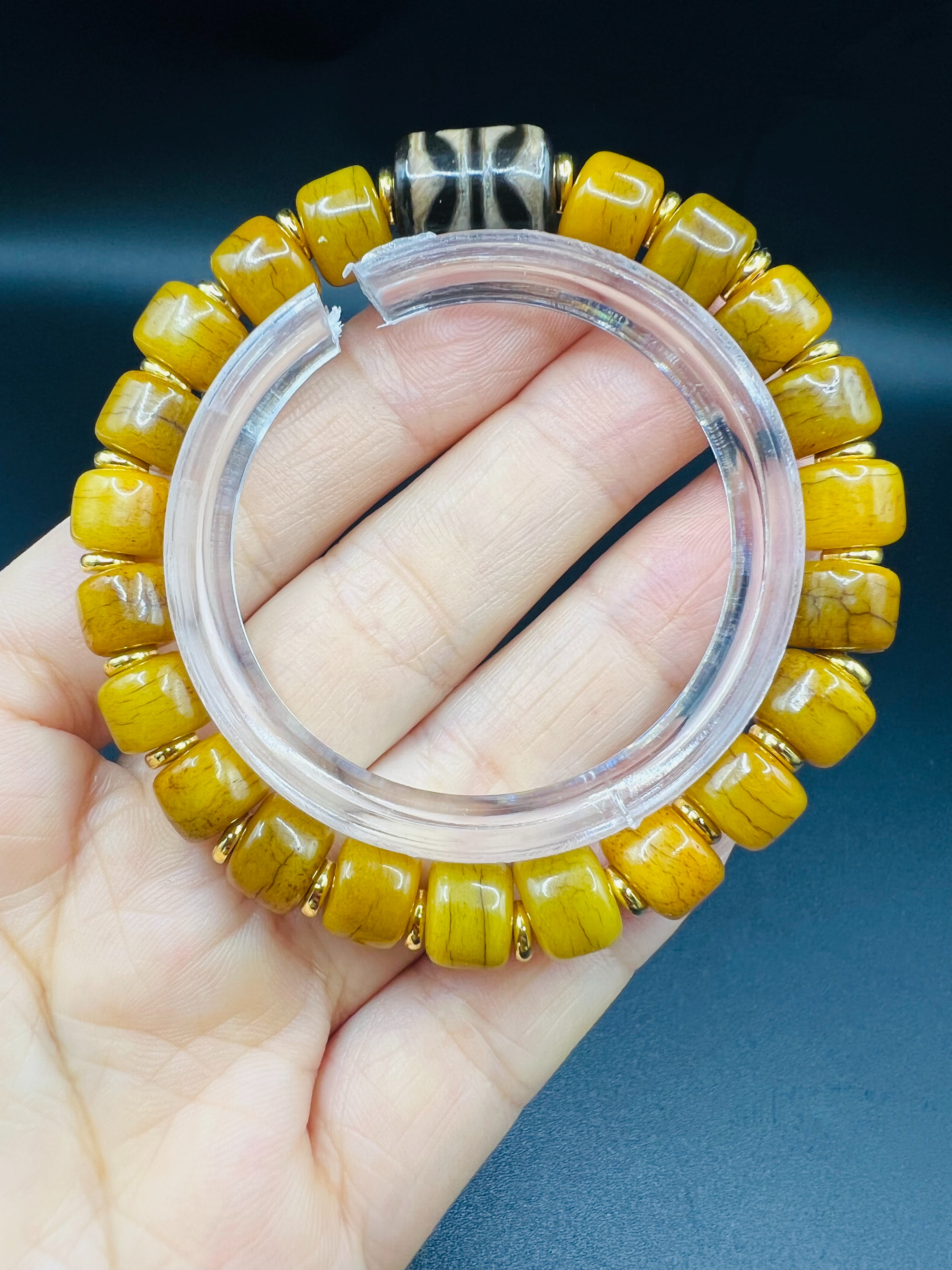 Wholesale of yak bone agate beads for playing with bracelets from a manufacturer Specification image