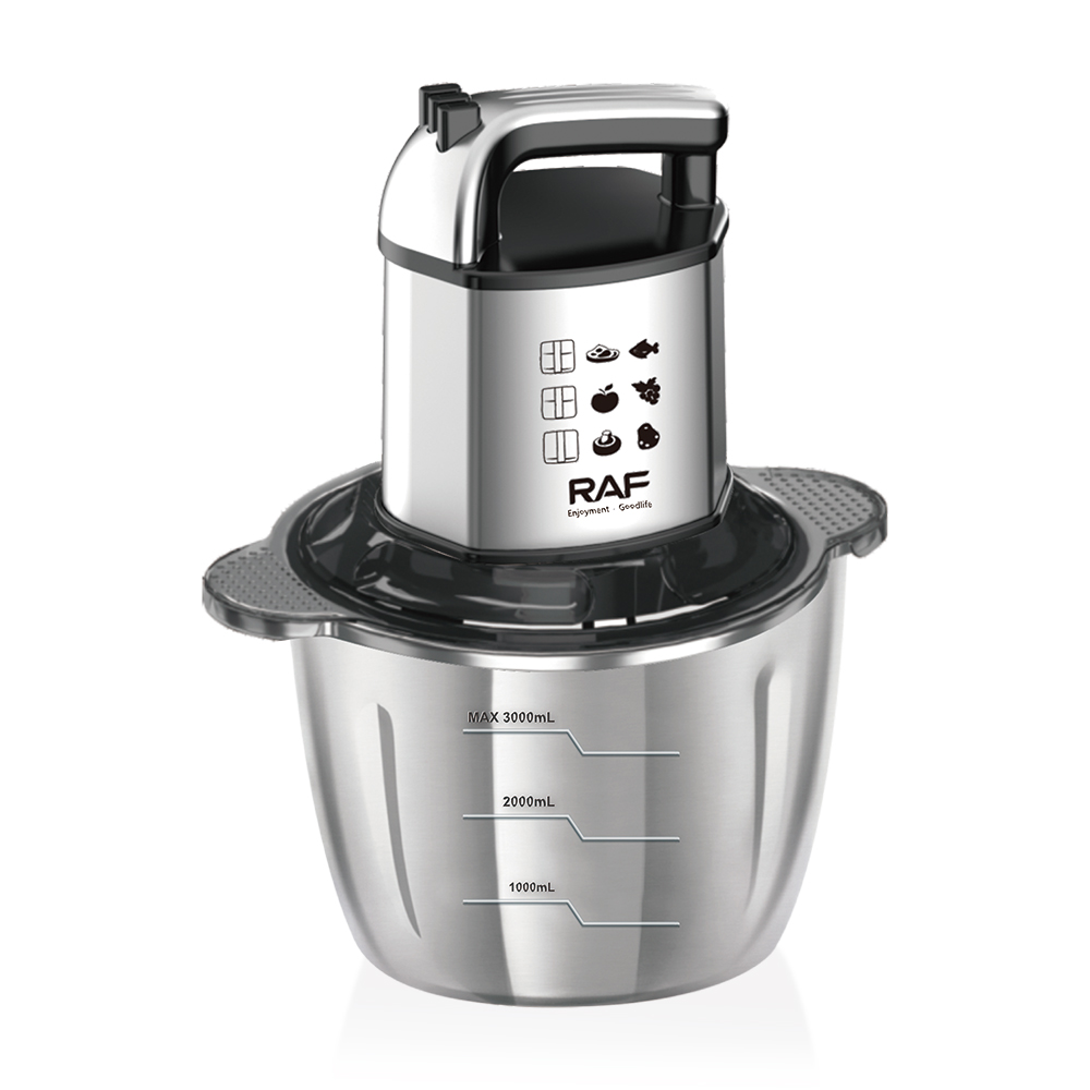 RAF European standard cross-border multi-functional electric meat grinder, 3L large capacity stainless steel filling grinder, garlic grinder and meat grinder details Picture