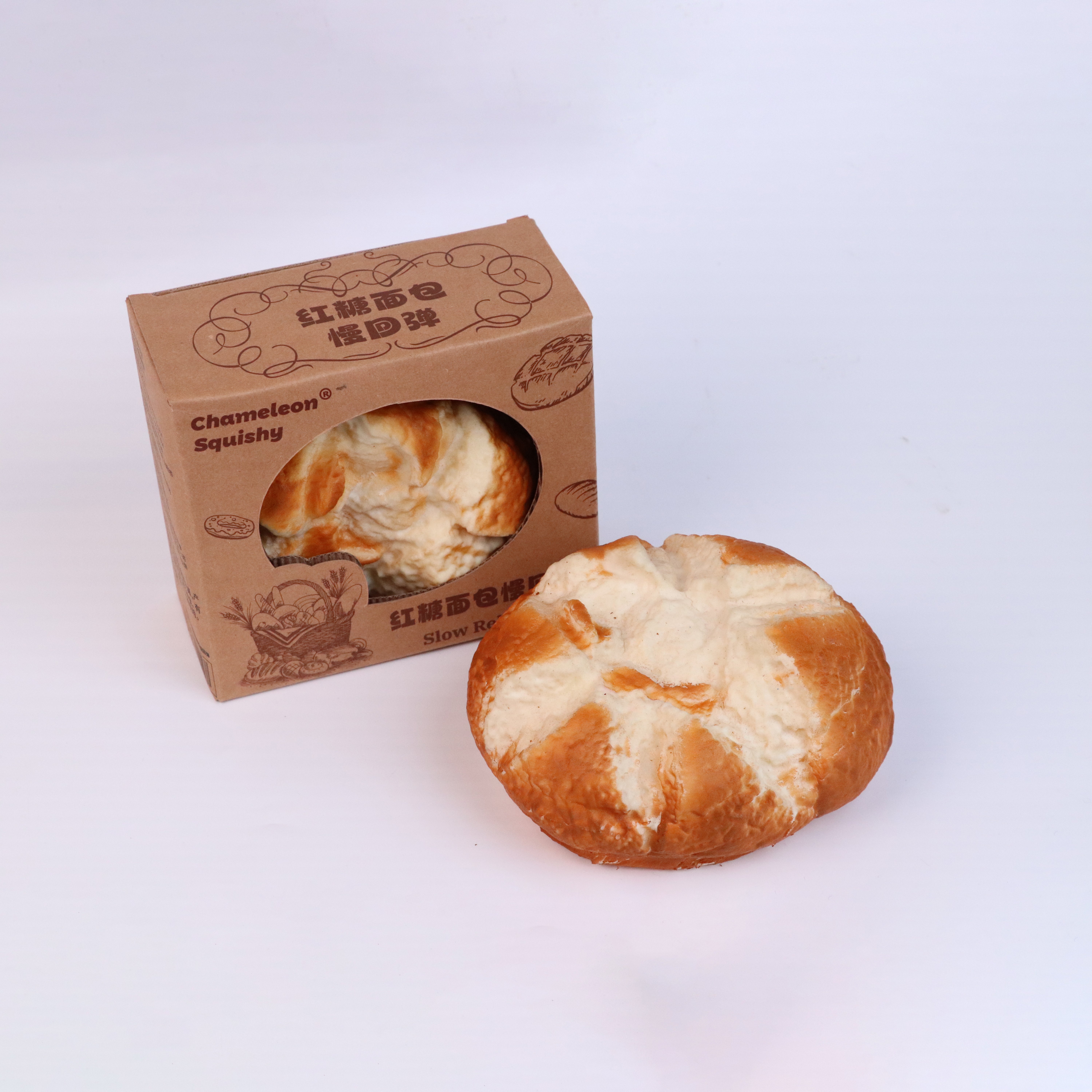 2025 New cute bread toy, children's spoof simulation small toy, student slow rebound toy