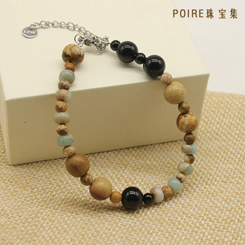原创设计中式色彩小众质感玛瑙天然串珠 · 露珠手链