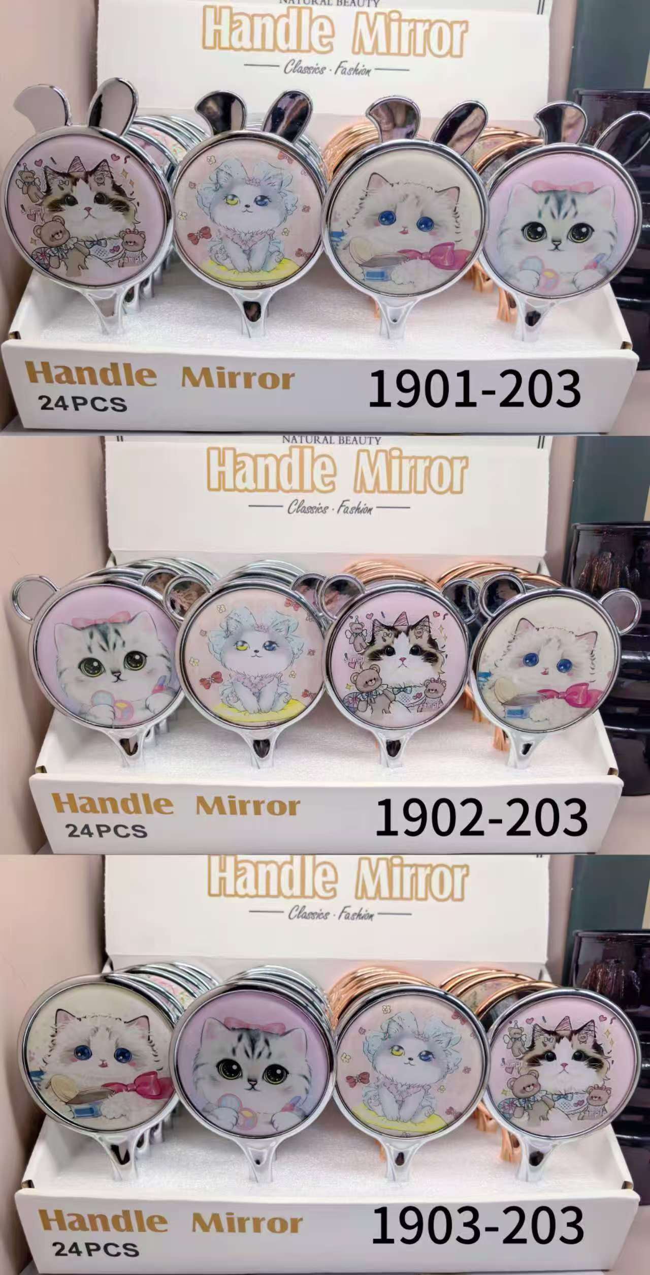 时尚元素化妆镜面包随身镜镜子爱心情人节 方便小巧镜子手柄