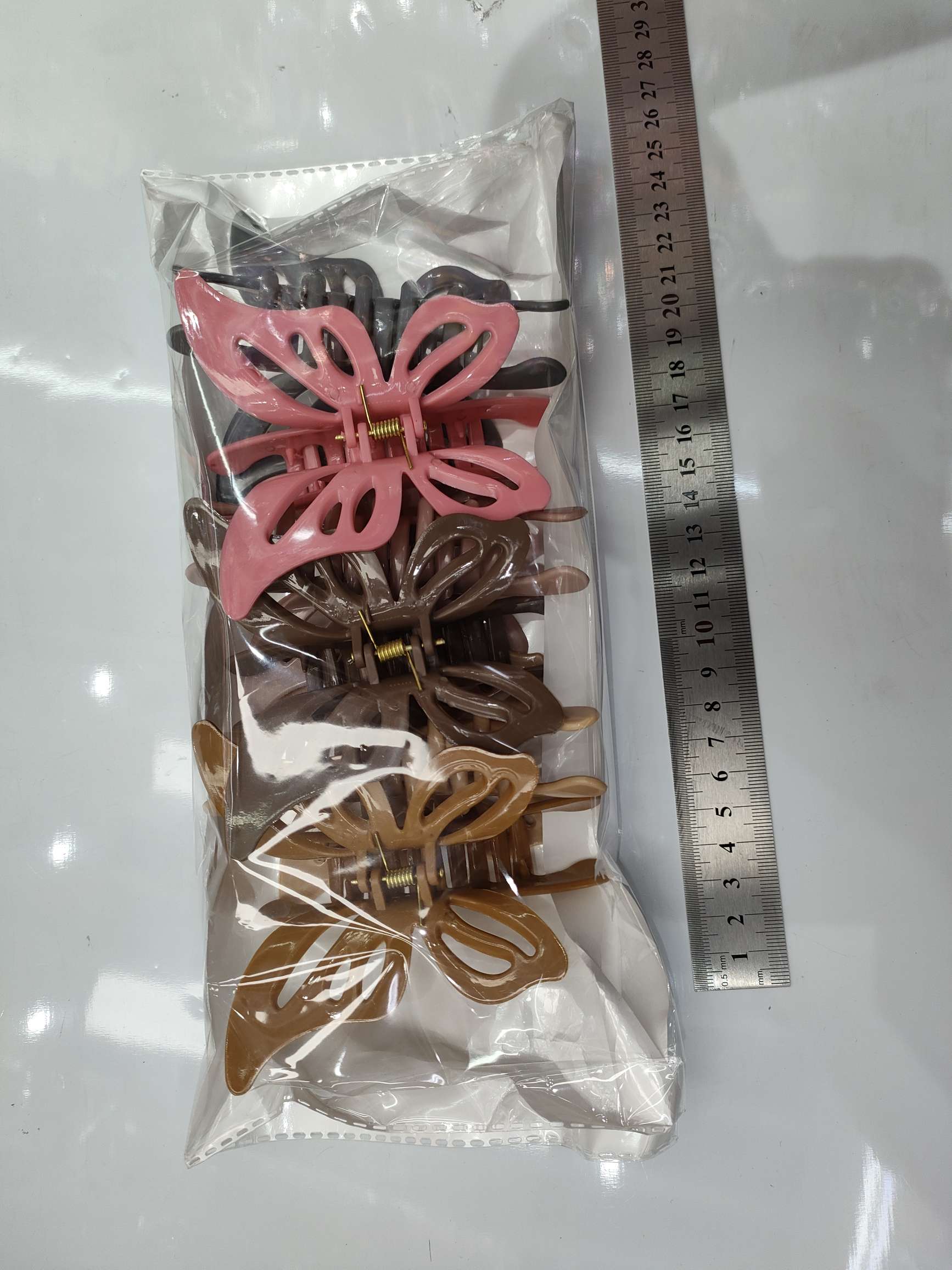 10公分大蝴蝶型硅胶软料工艺制作发夹头饰