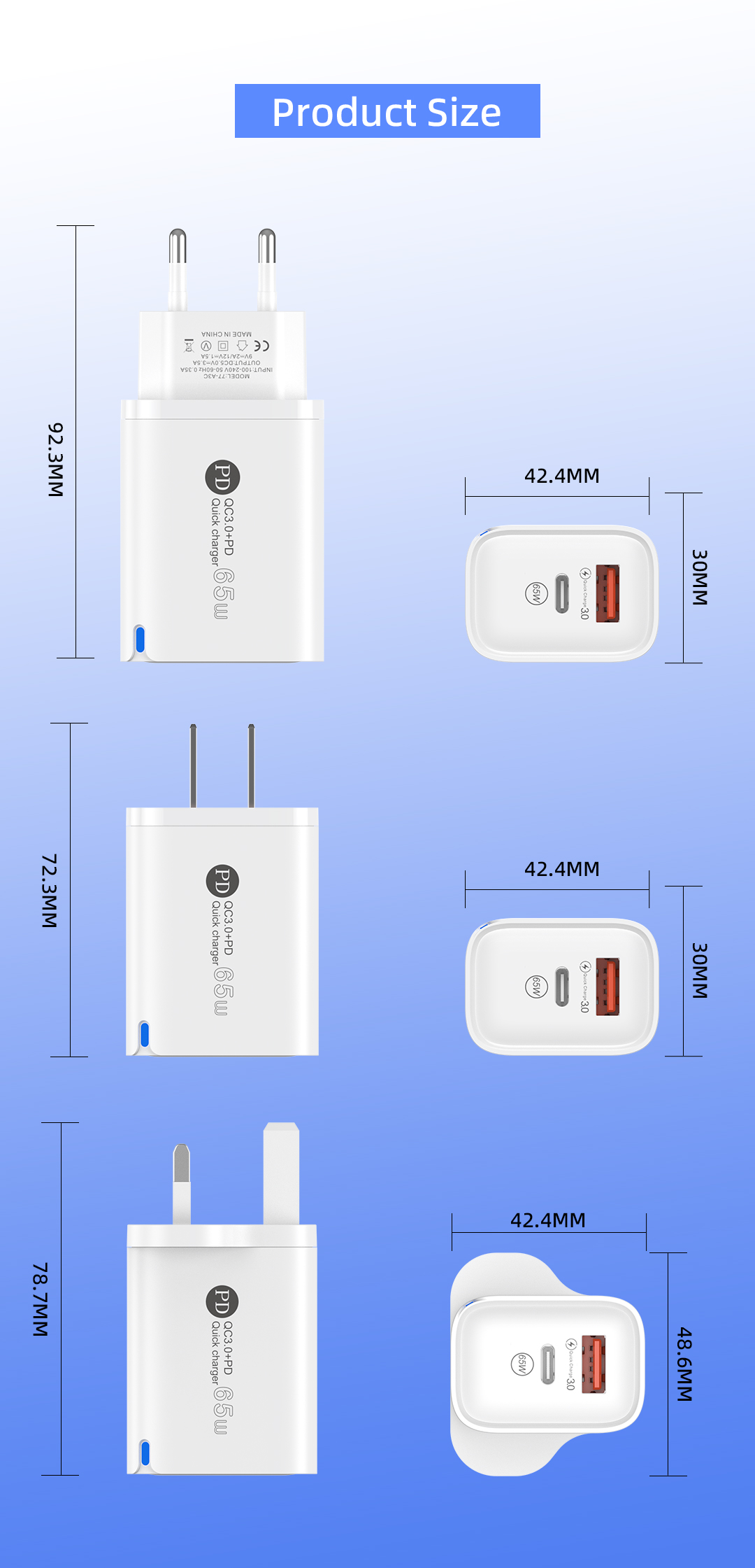 77-A3C SUOGE Sogo charging head charger, digital charger, fast charging, multi-functional portable charger, compatible with Apple and Android mobile phones and tablet charger accessories pic 7