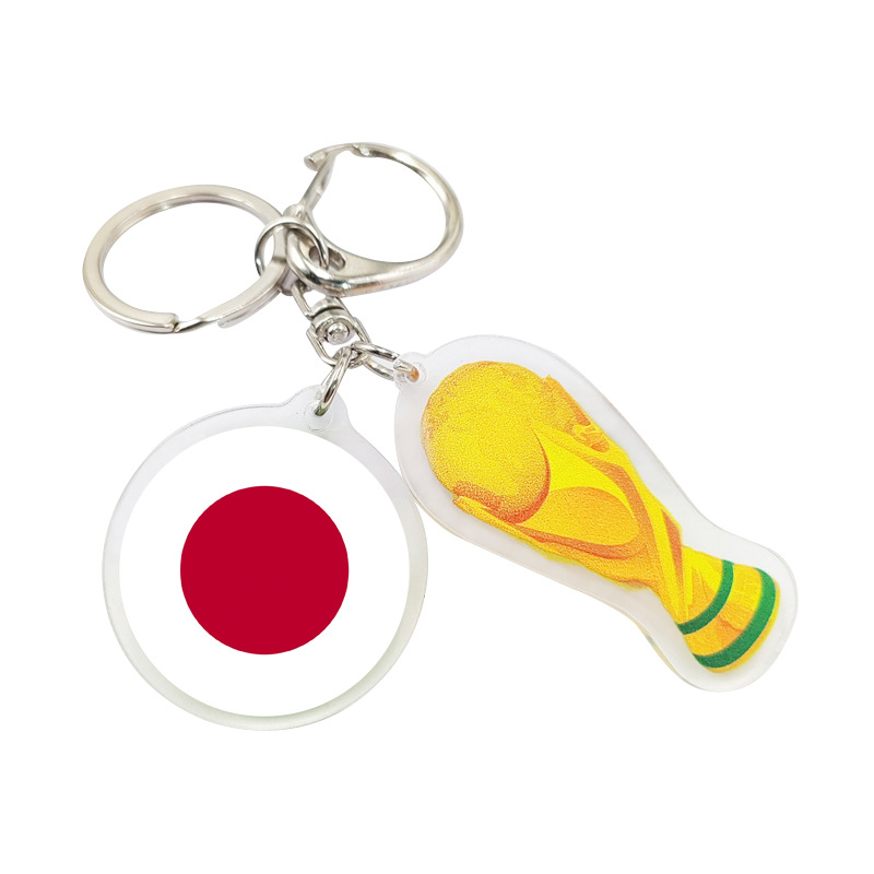 Chuangdong Flag 2026 World Cup Commemorative acrylic round keychain Mexican Flag World Cup Trophy Pendant pic 11