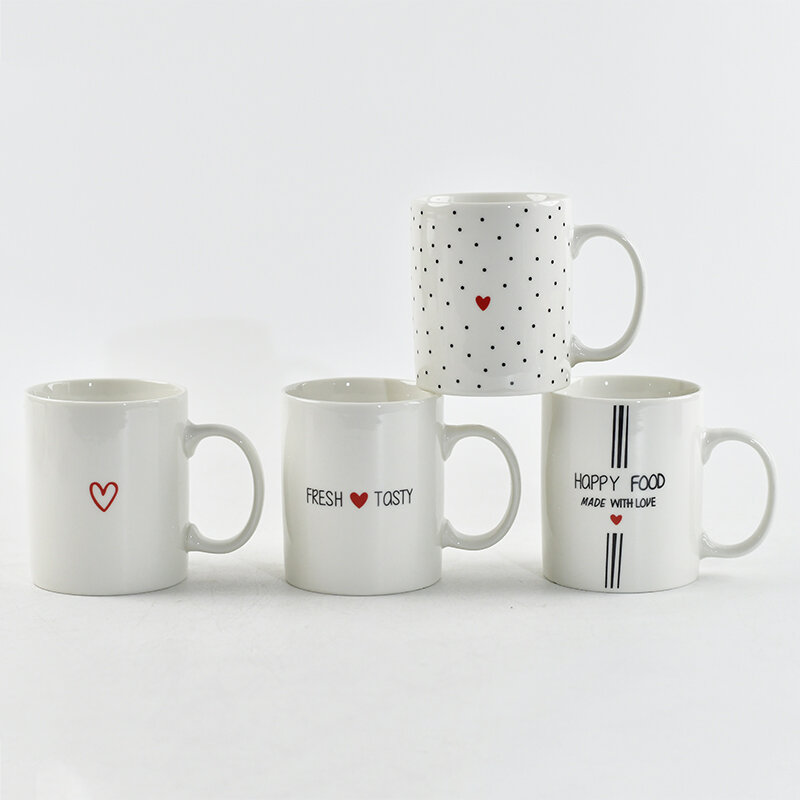 Love Valentine's Day ceramic cup, Valentine's water-saving cup, mug, ceramic cup, festival cup Item Picture