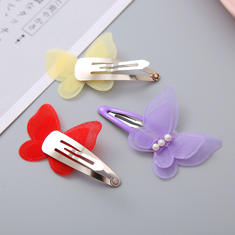 Fairy-like girl's transparent bow BB clip, cute princess charm, side clip children's hair clip, headwear and small accessories detail image 9