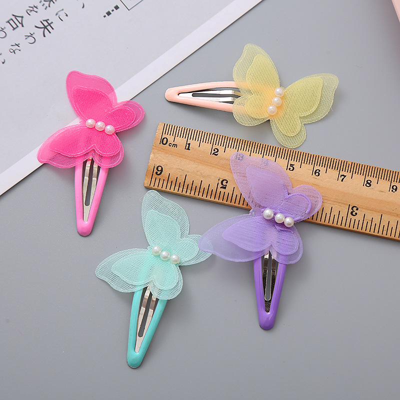 Fairy-like girl's transparent bow BB clip, cute princess charm, side clip children's hair clip, headwear and small accessories detail image 2