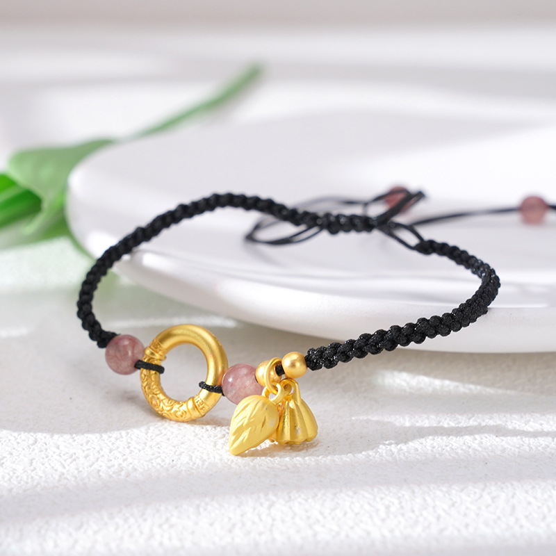 手工编织莲蓬手链脚链饰品手饰时尚简约女款潮流百搭礼物手链手链